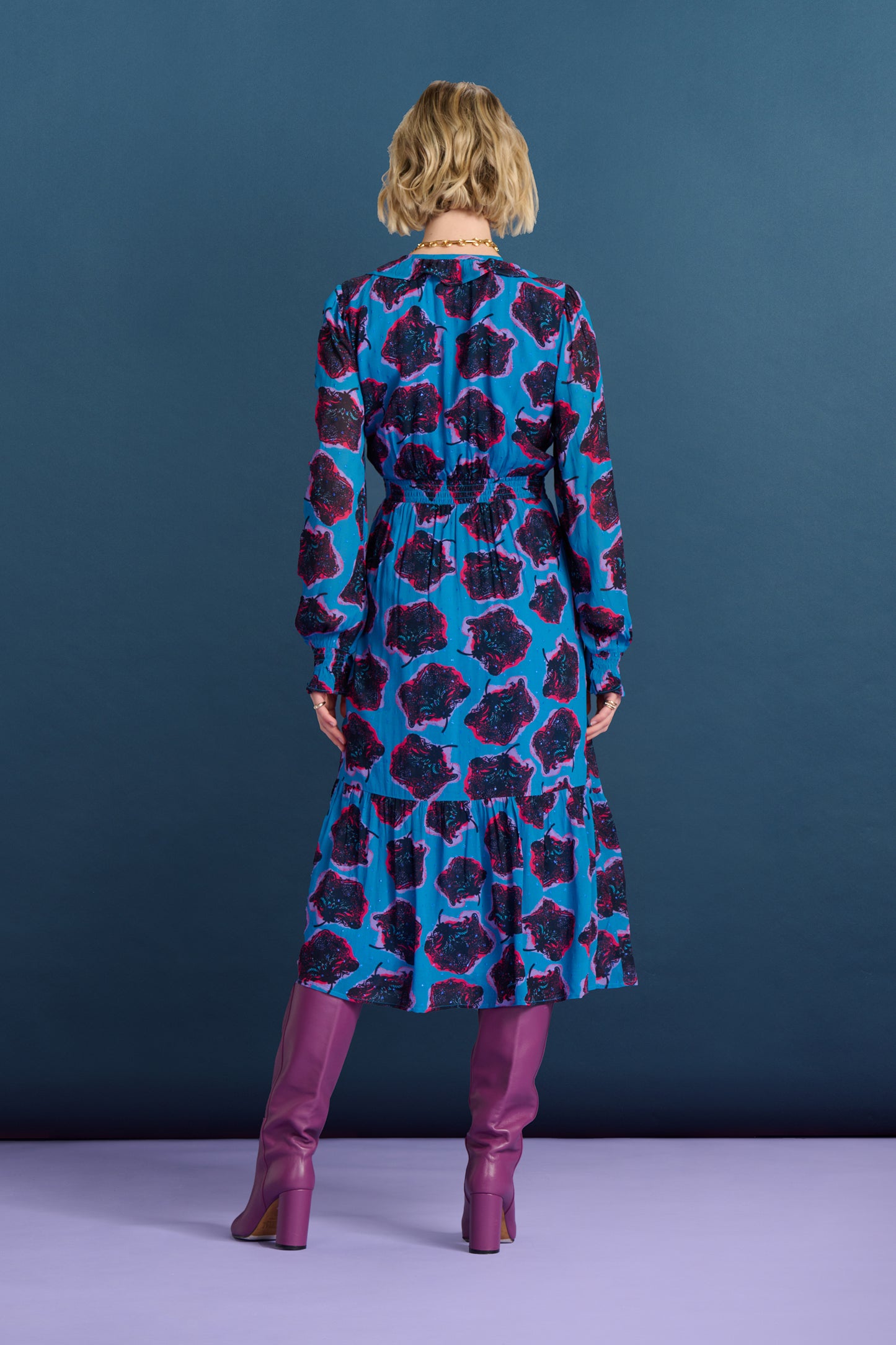 Pom Amsterdam Floral Print Dress
