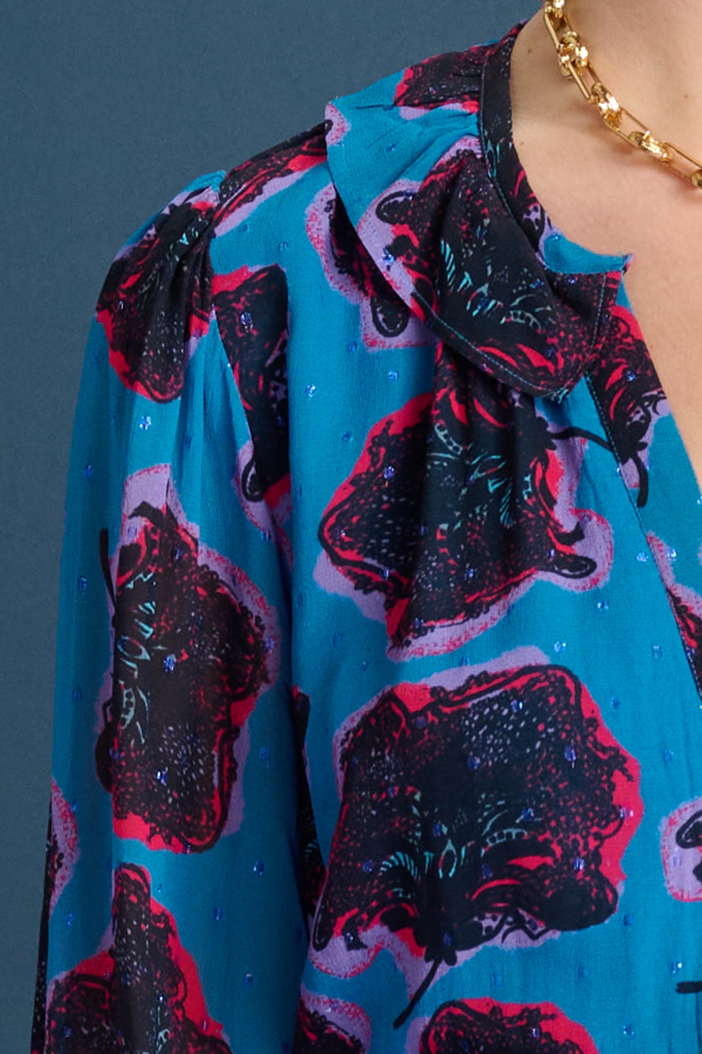 Pom Amsterdam Floral Print Dress