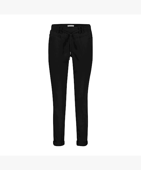 Red Button Black Tessy Joggers