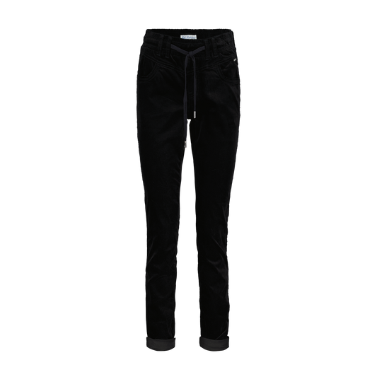 Red Button Black Tessy Velvet Trousers SRB4655