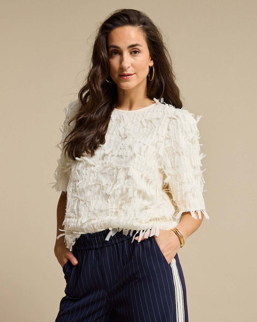 Red Button Fiona Textured Top SRB4847