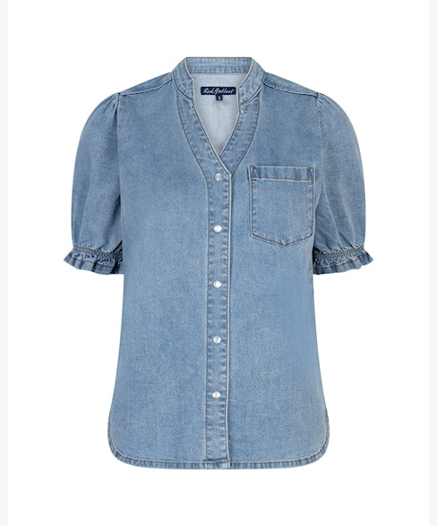 Red Button Denim Victoria Blouse SRB4875