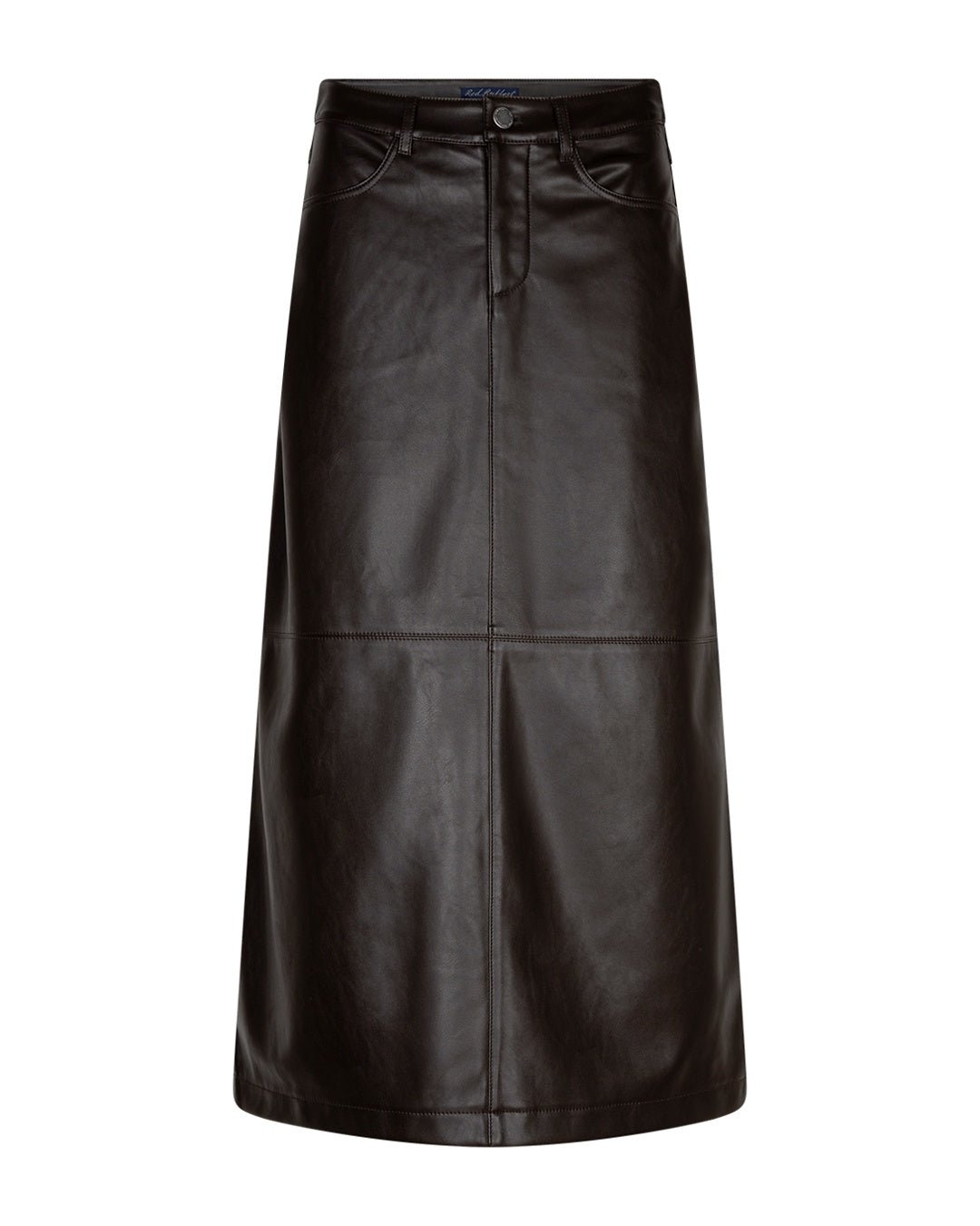 Red Button Pleather Alina Skirt SRB5078