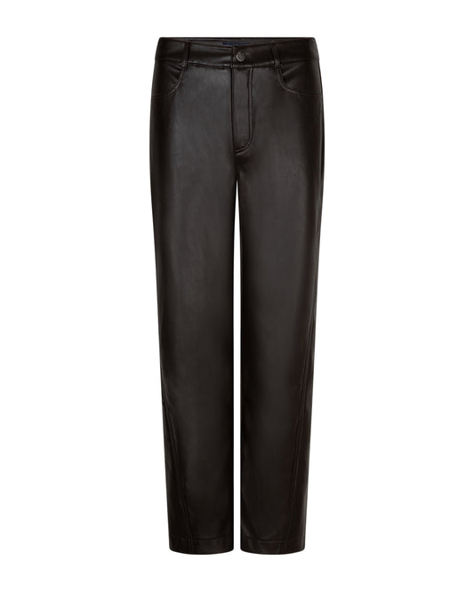 Red Button Pleather Trousers Caitlina SRB5079