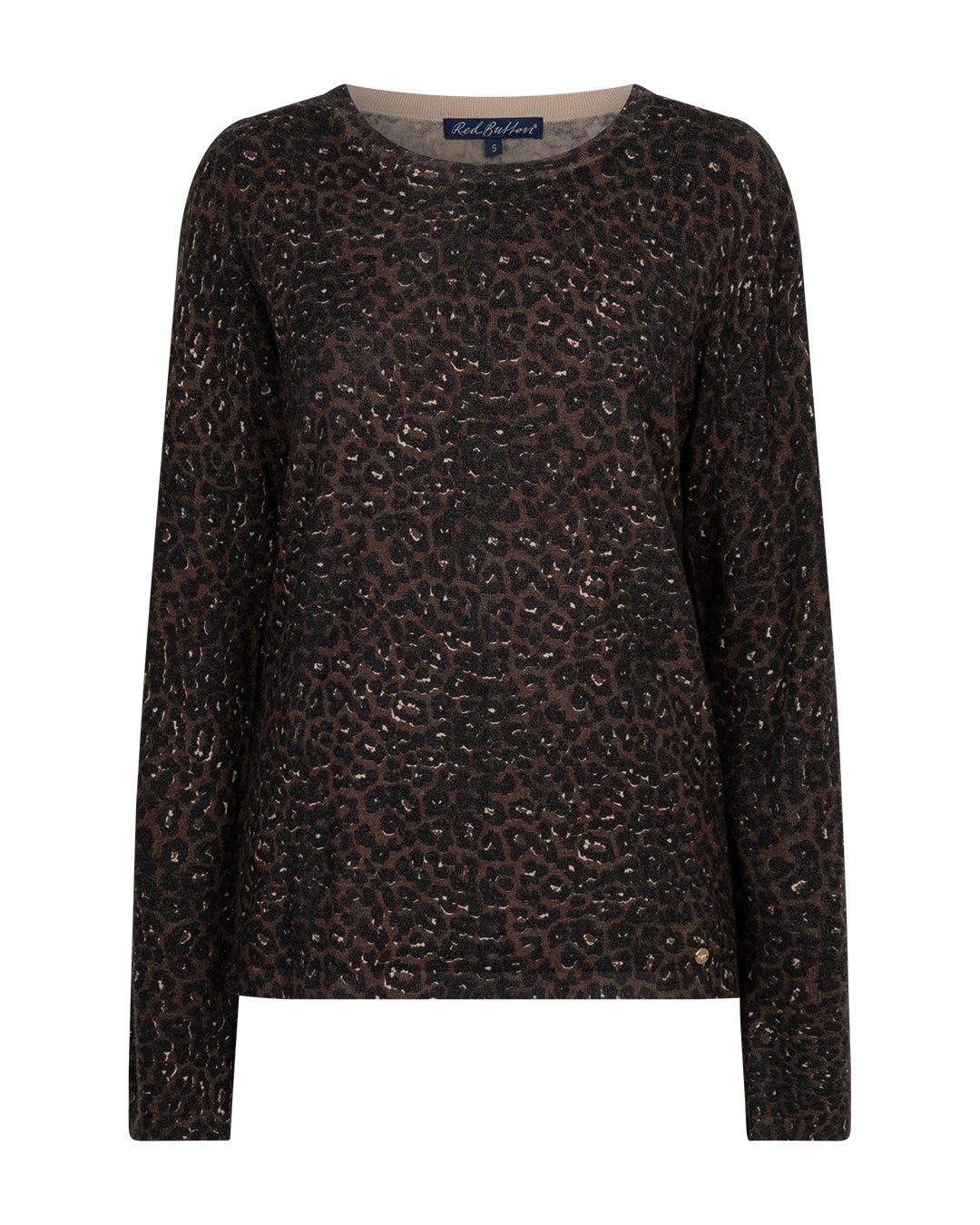 Red Button Sweet Animal Print Top SRB5084