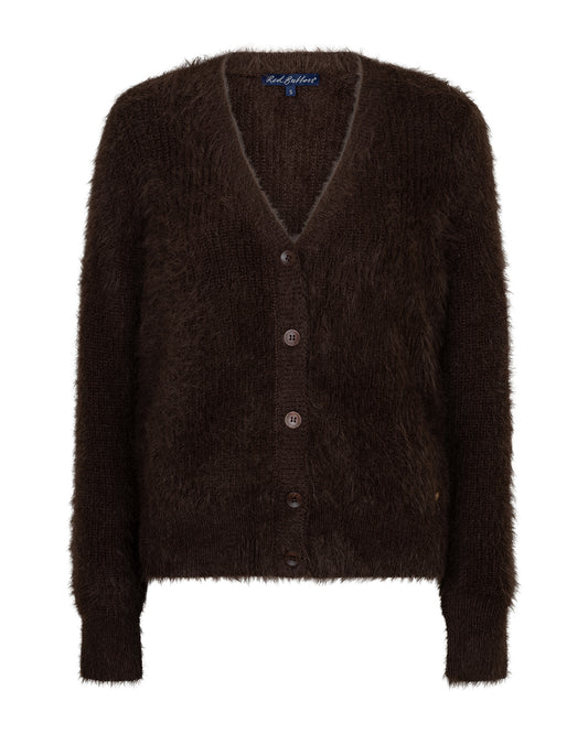 Red Button Espresso Cardigan Fuzzy SRB5115