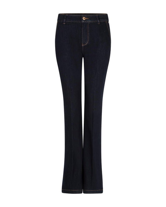 Red Button Dark Blue Bibette Jeans SRB5138