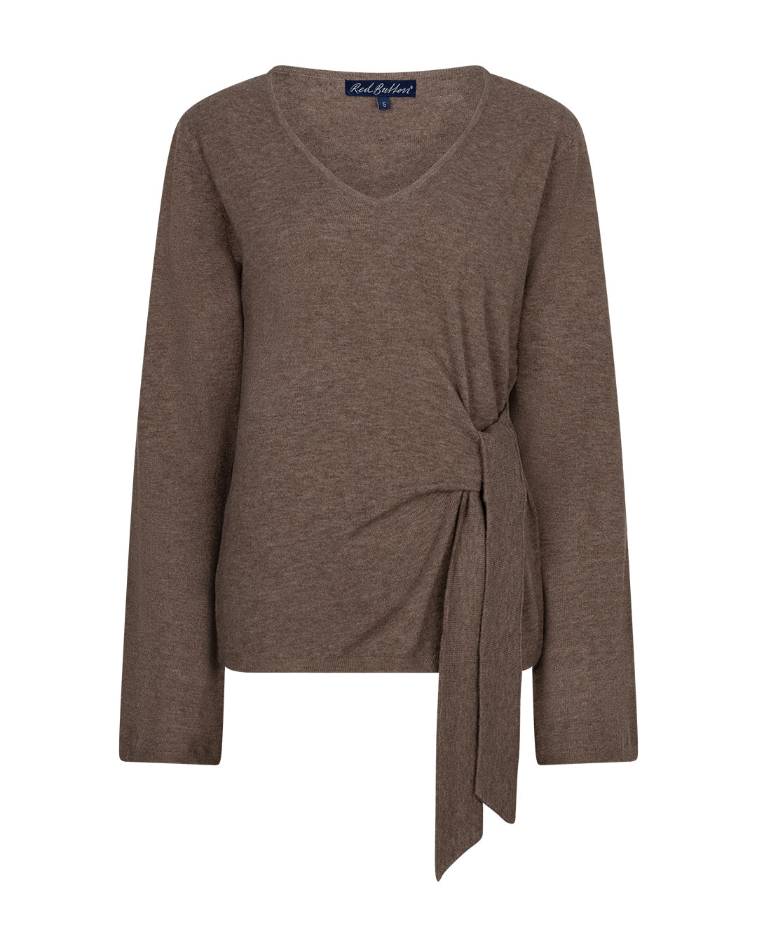 Red Button Brown Sweet Knot Top SRB5153