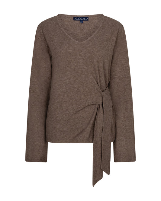 Red Button Brown Sweet Knot Top SRB5153