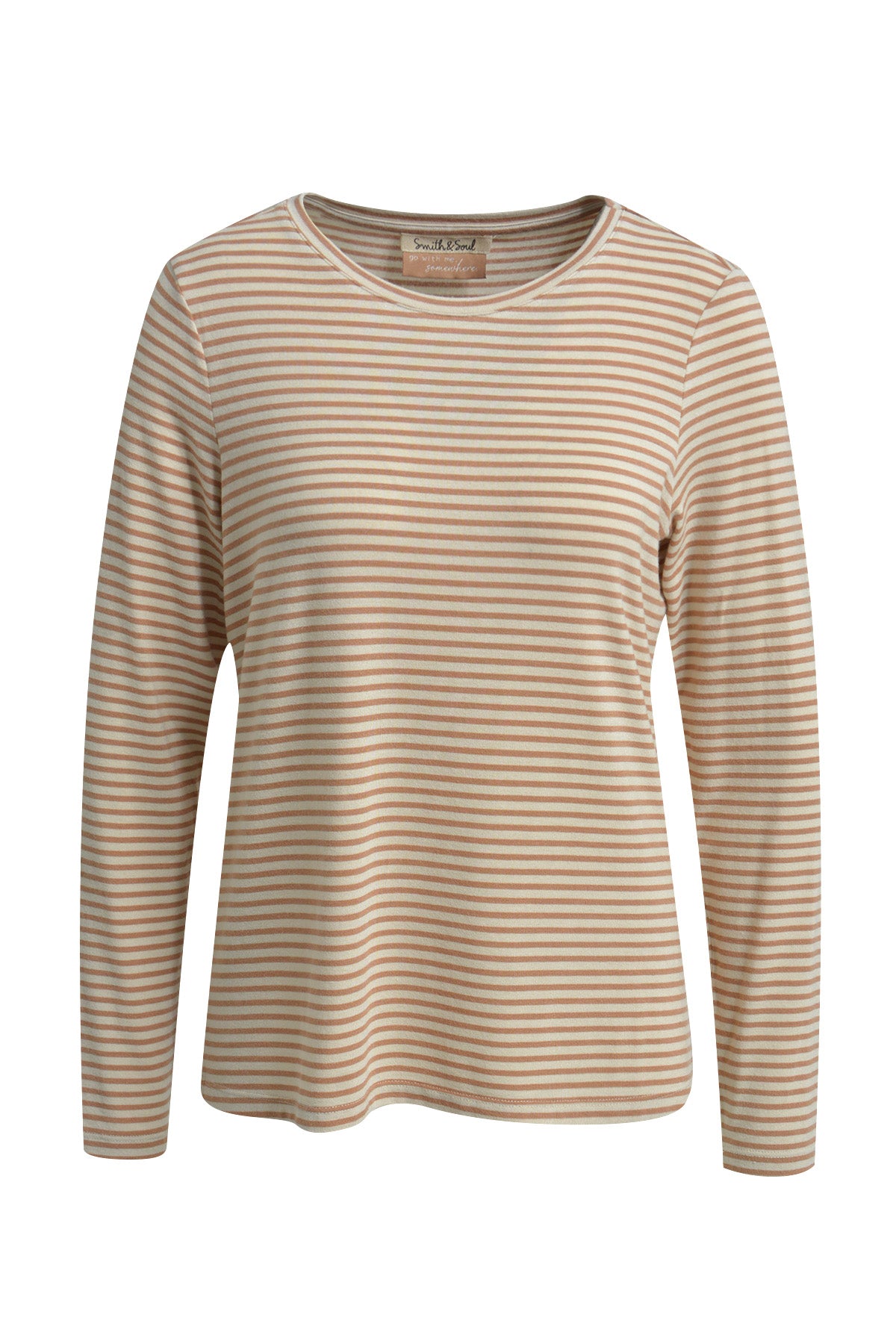 Smith & Soul Beige Stripe T-Shirt 0825-0825