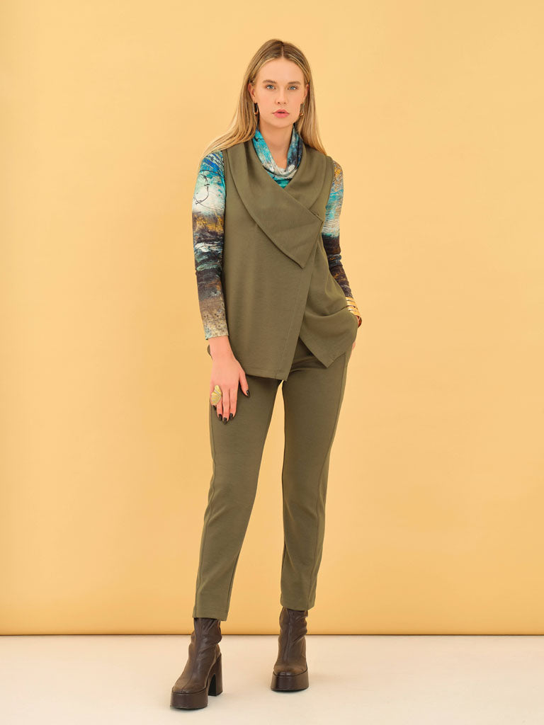 Dolcezza Blue Cowl Neck Top 75602