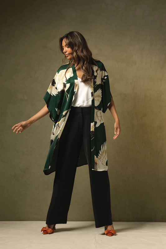 One Hundred Stars Midi Kimono Stork