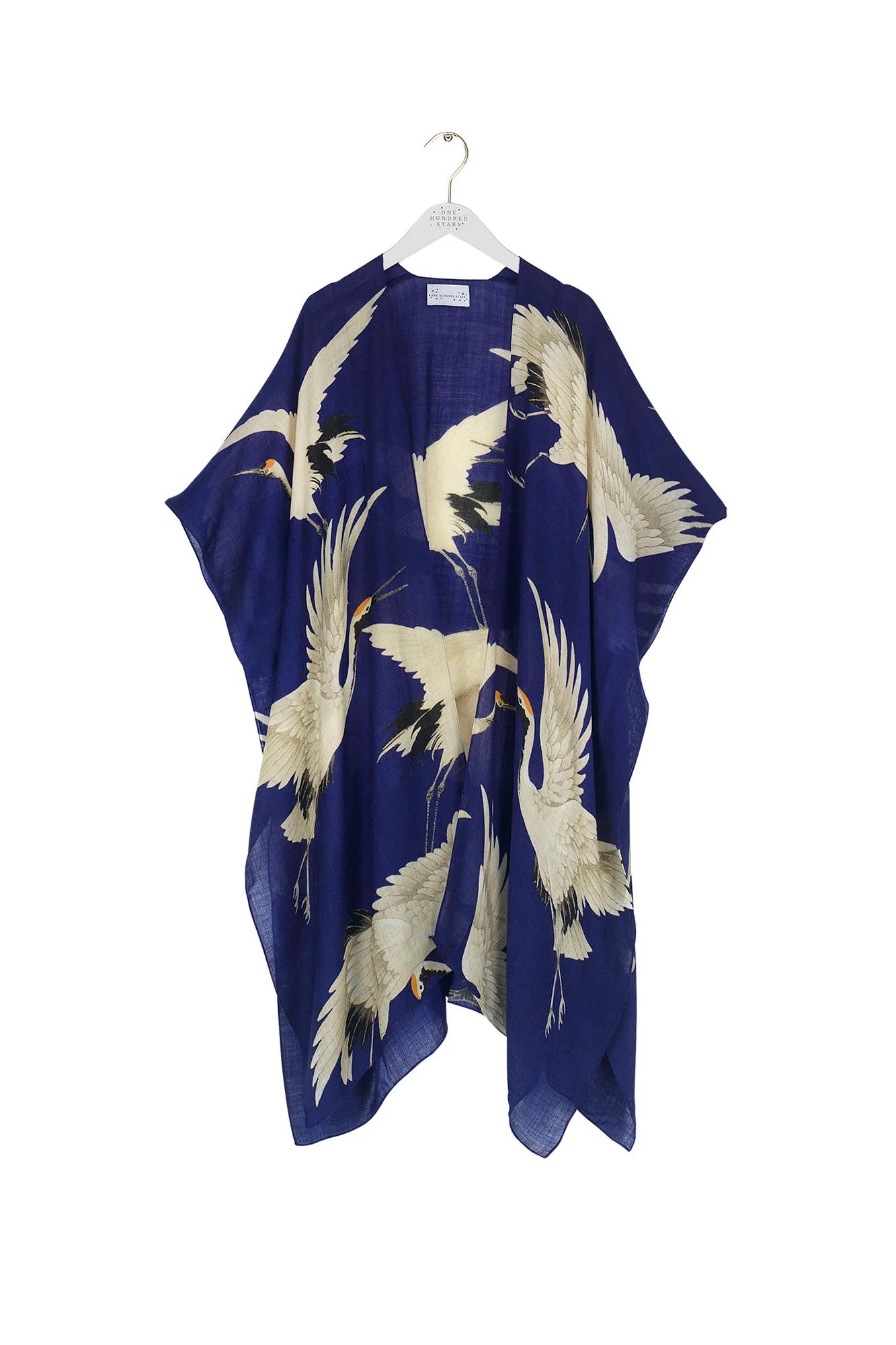 One Hundred Stars Stork Royal Blue Wool Throwover WTHSTOBL