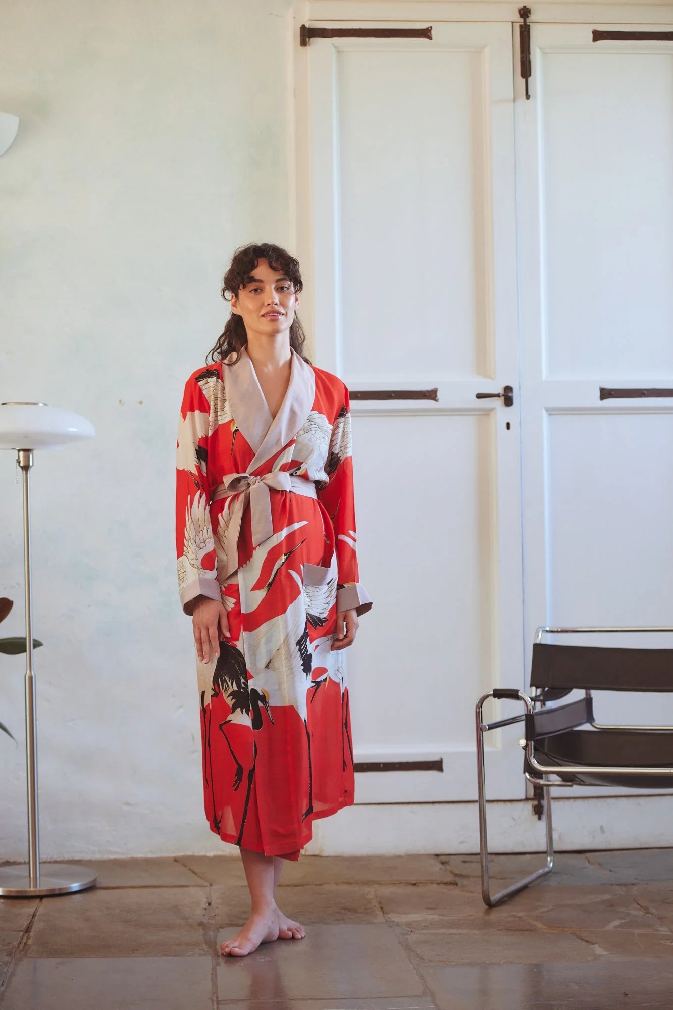 One Hundred Stars Stork Scarlet Gown Gwnstosca