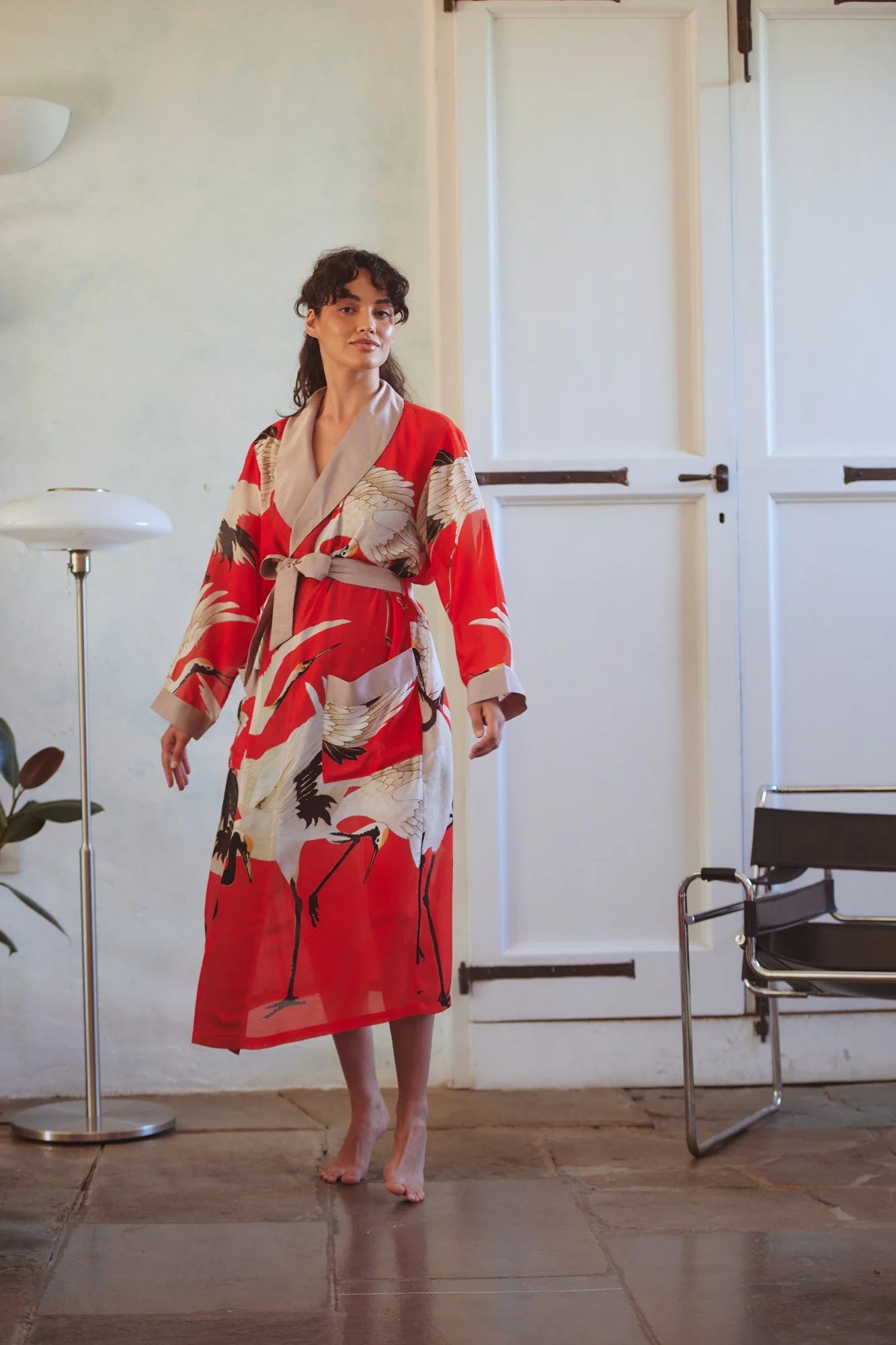 One Hundred Stars Stork Scarlet Gown Gwnstosca