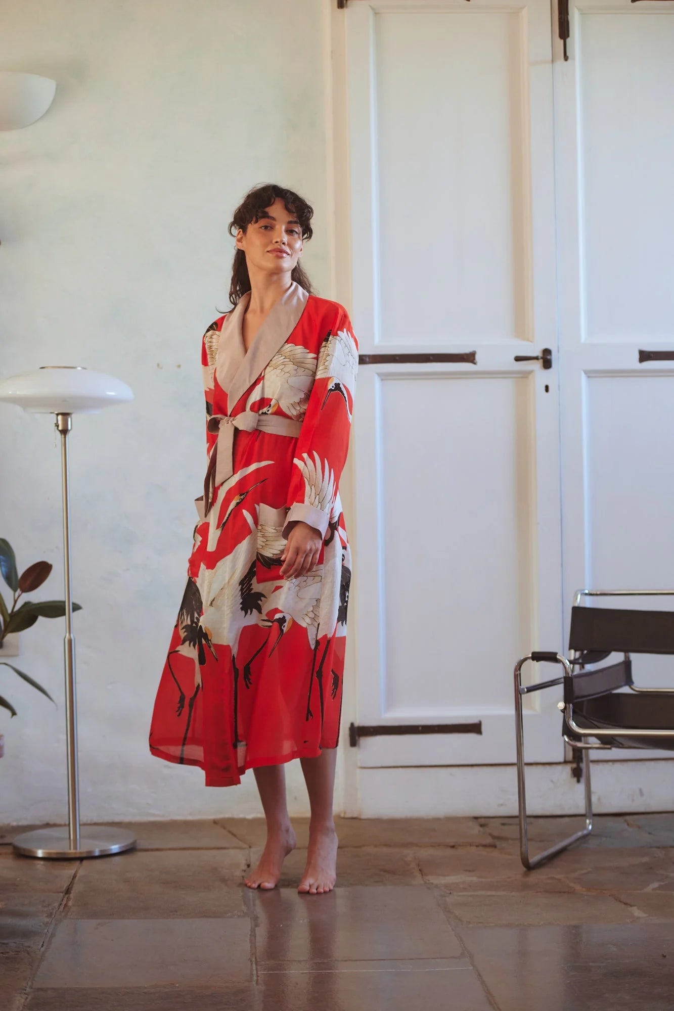 One Hundred Stars Stork Scarlet Gown Gwnstosca