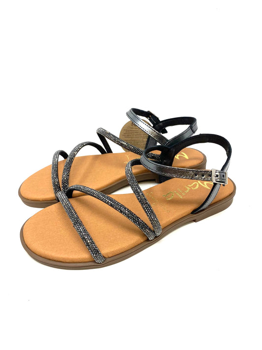 Marila Brades sparkly flat multi strap sandal