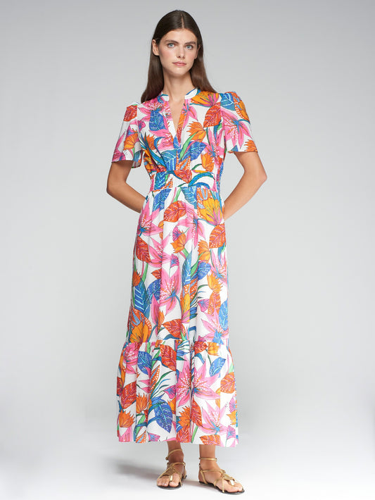 Vilagallo Tropical Print Long Dress 32273