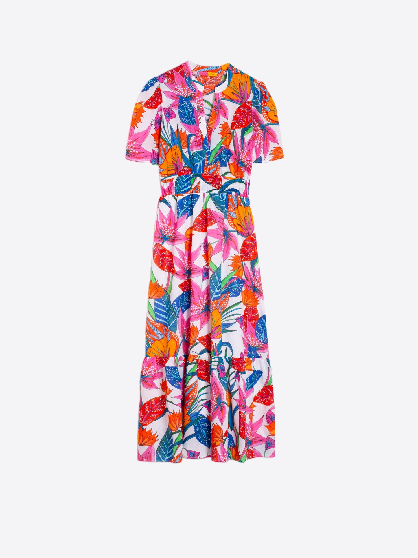Vilagallo Tropical Print Long Dress 32273