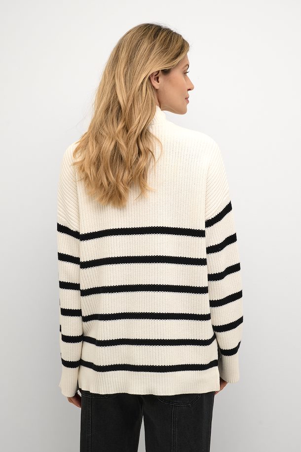 Cream Striped Sweater