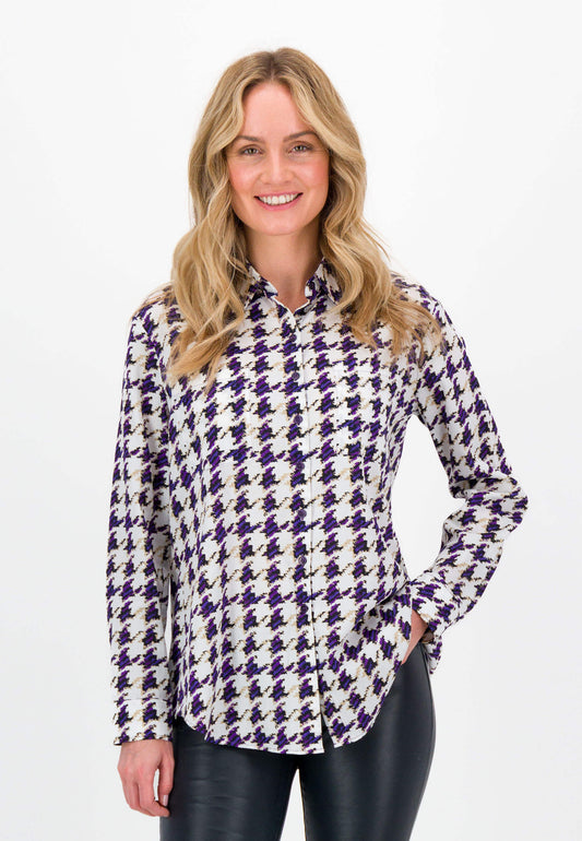 SE Just White Dogtooth Shirt