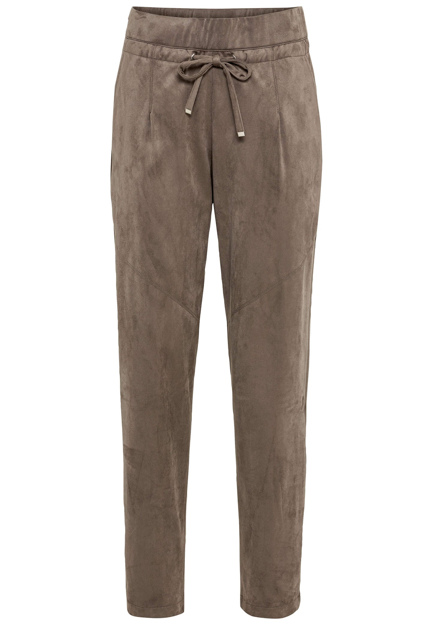 SE Just White Faux Suede Trousers