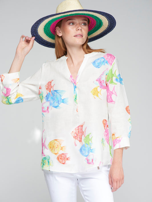 Vilagallo Fish Print Tunic 32453