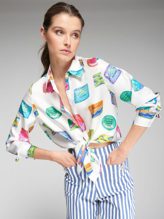 Vilagallo Sardine Print Shirt 32570