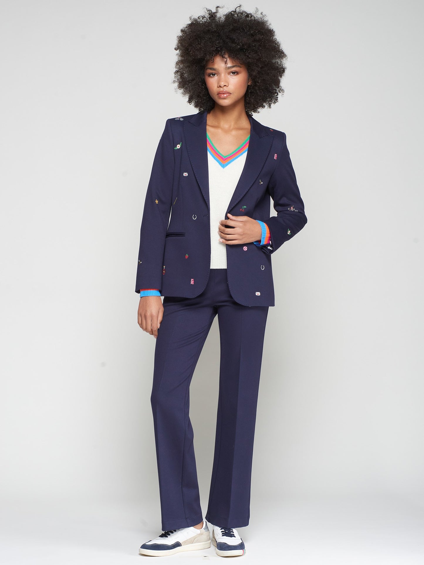 Vilagallo Navy Trousers 32787