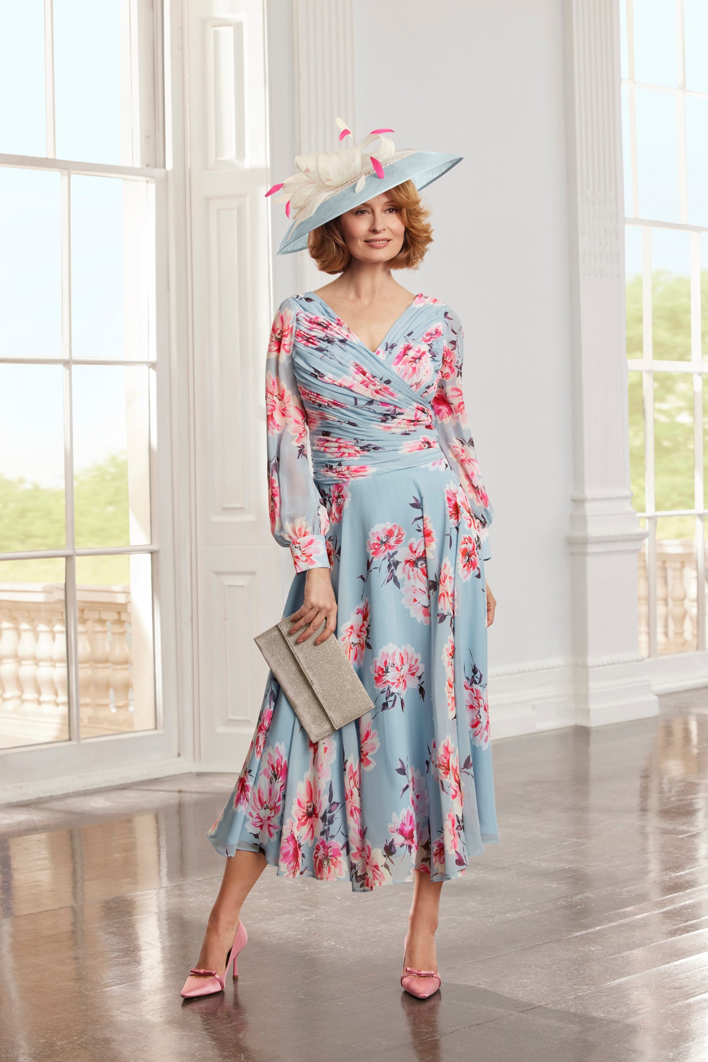 Condici Floral Georgette Dress 11392