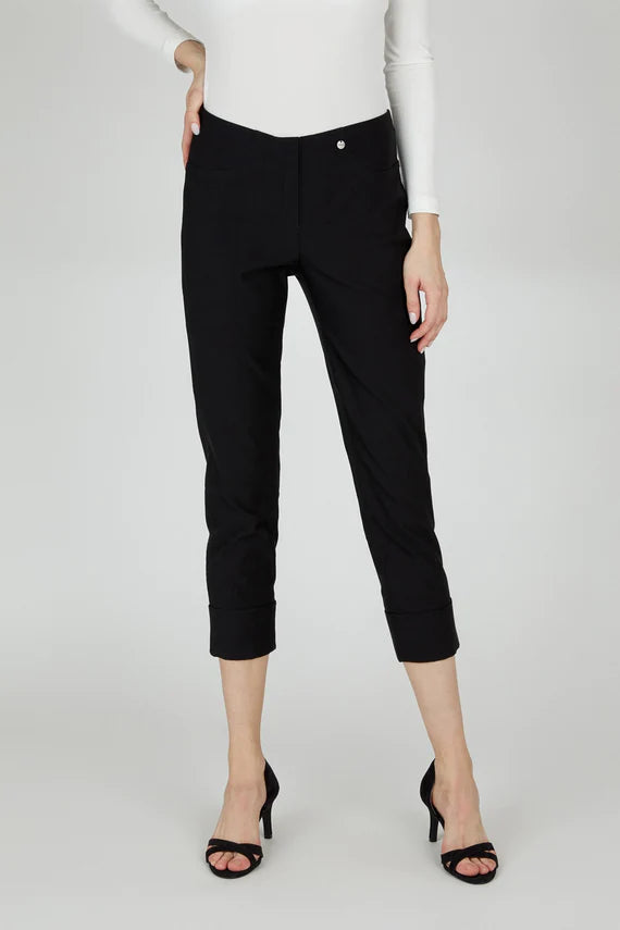 Robell Bella Black 7/8 Trousers