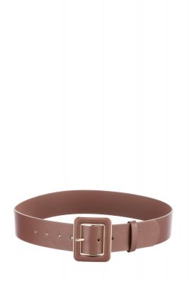 Alex.Max Dark Tan Faux Leather Belt