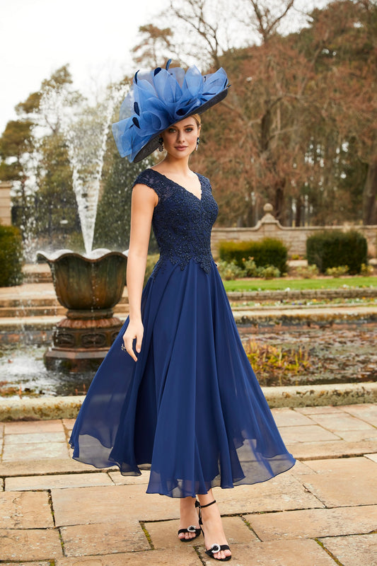 Veni Infantino Navy A-Line Dress