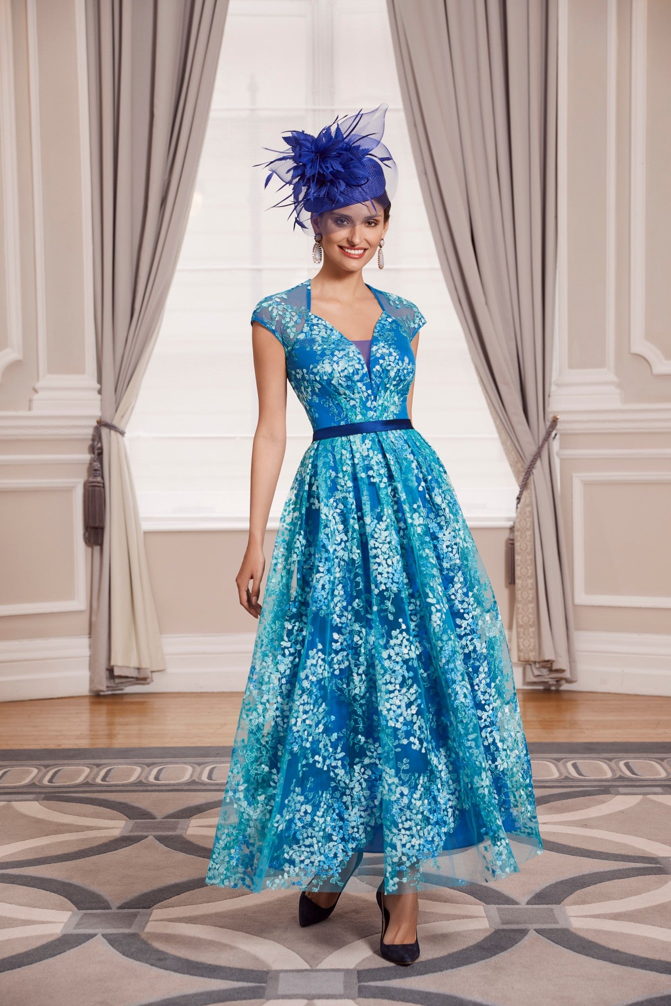 Veni Infantino Lace Turquoise Dress