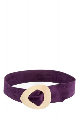 Alex.Max Dark Purple Wide Belt