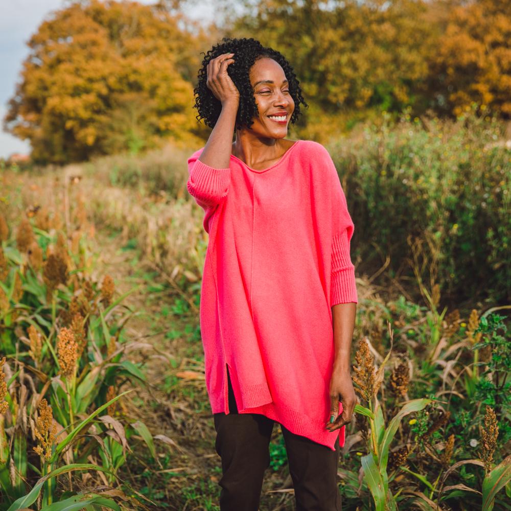 Tilley & Grace Fuscia Oversized Sweater