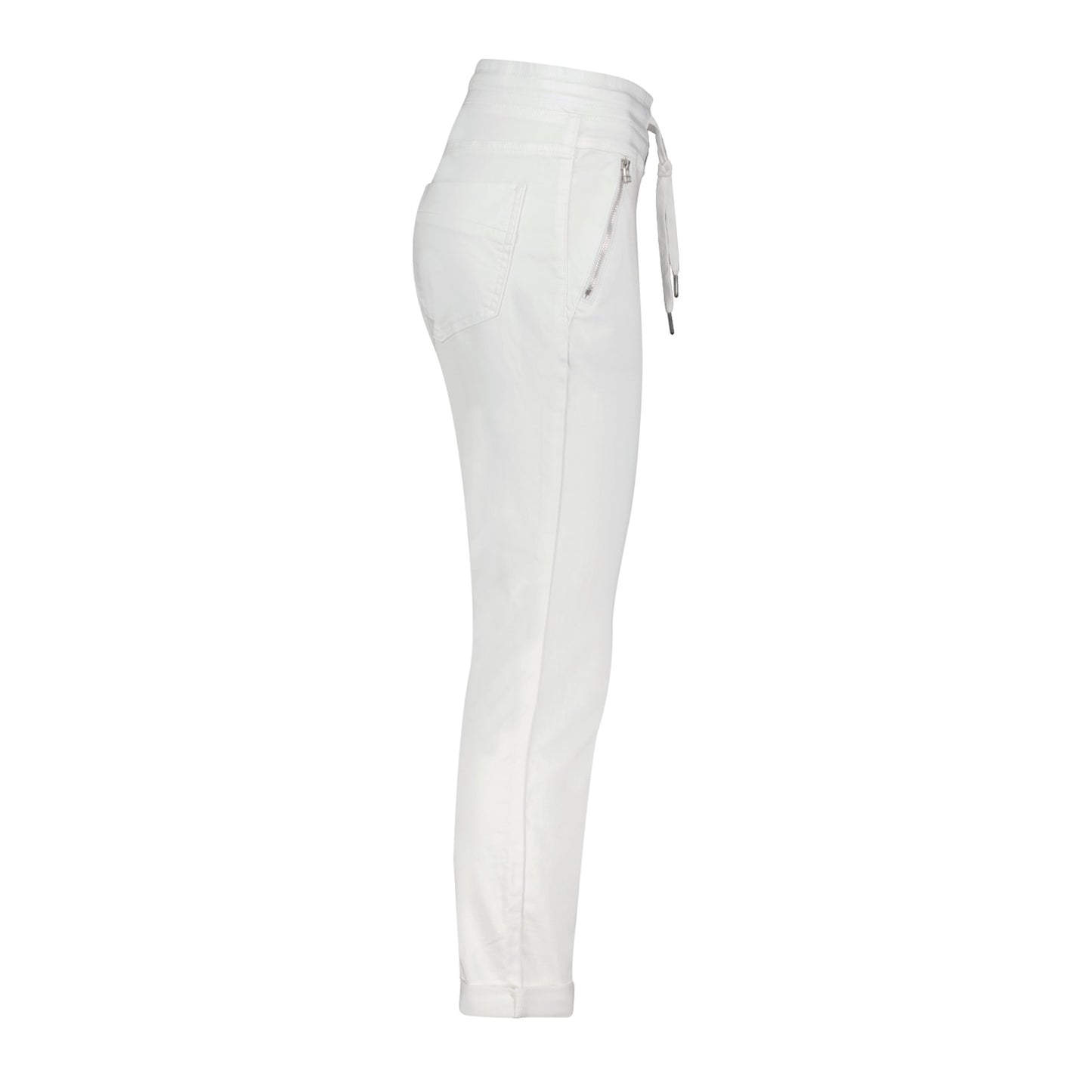 Red Button Tessy Crop Jogger White