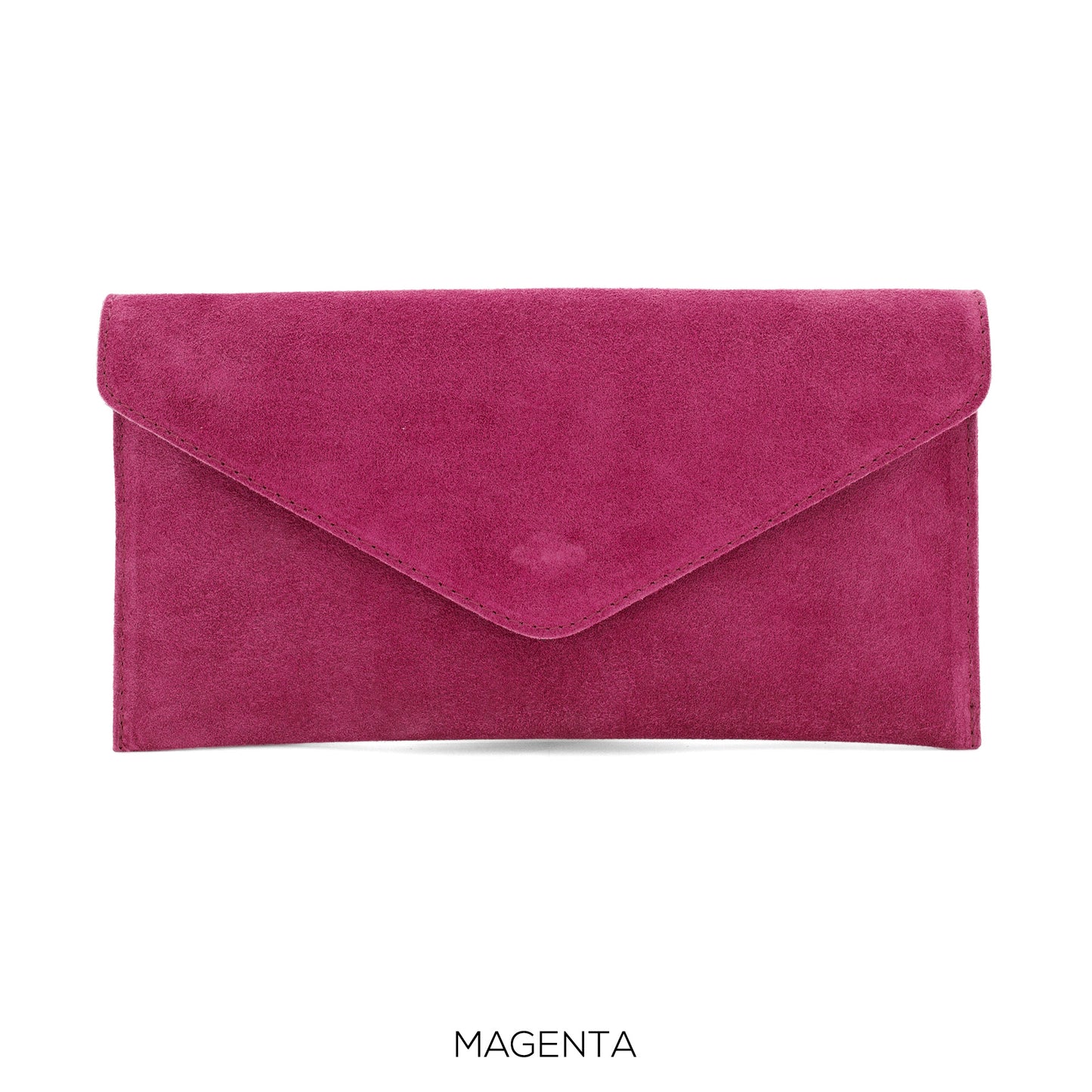 Moda Magenta Suede Clutch Bag