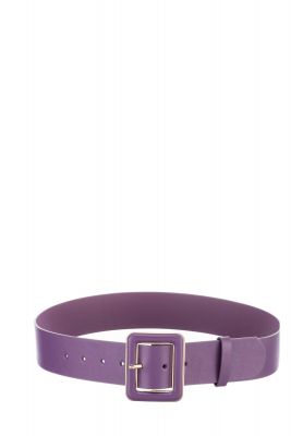 Alex.Max Purple Faux Leather Belt