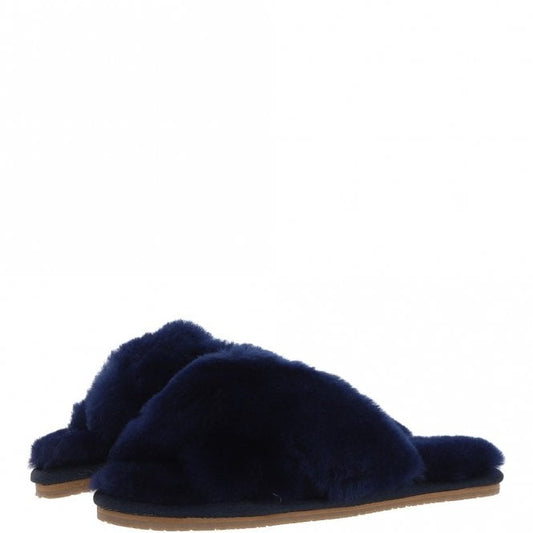 Fenland Suzy Navy Slider Slippers