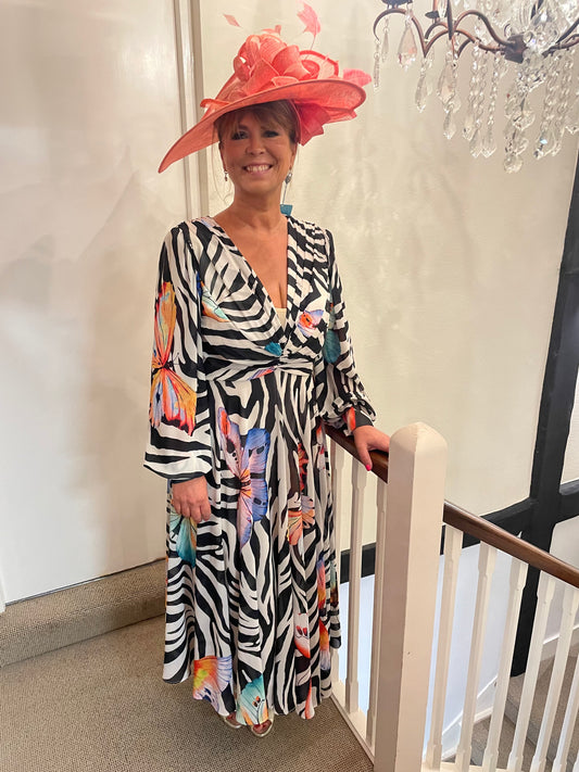 Carla Ruiz Zebra Print Dress