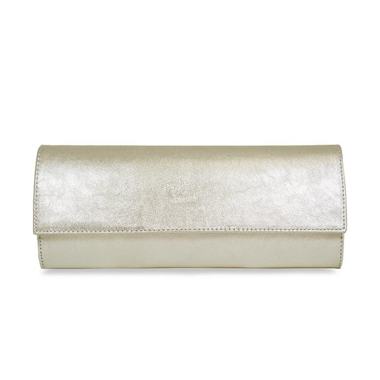 Lisa Kay Mary Leather Clutch Bag GOLD
